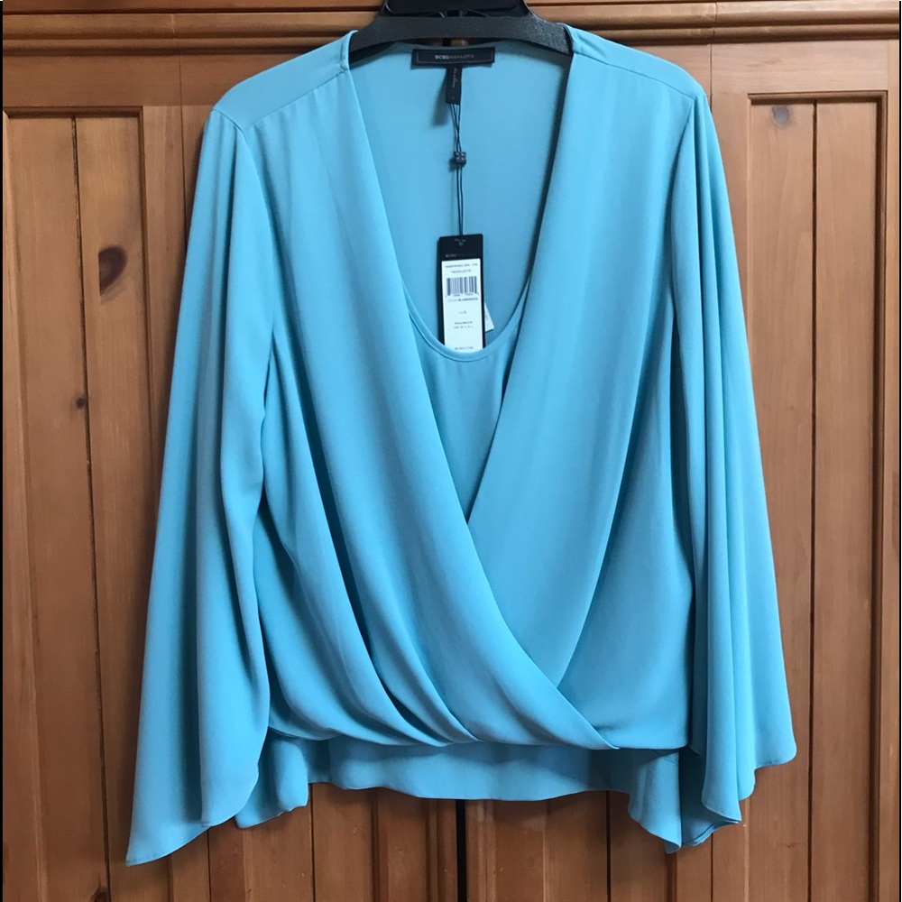 BCBG wrap blouse